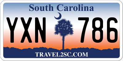 SC license plate YXN786