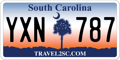 SC license plate YXN787