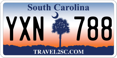 SC license plate YXN788
