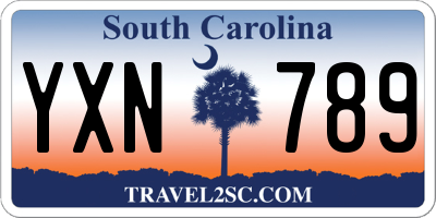 SC license plate YXN789