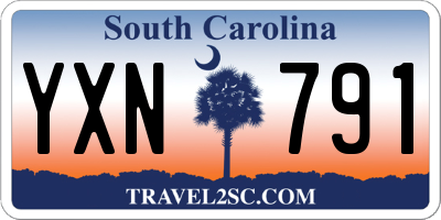 SC license plate YXN791