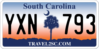 SC license plate YXN793