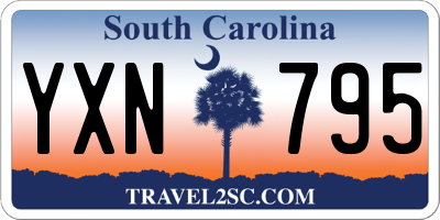 SC license plate YXN795