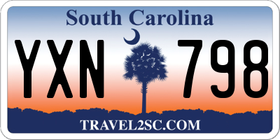 SC license plate YXN798