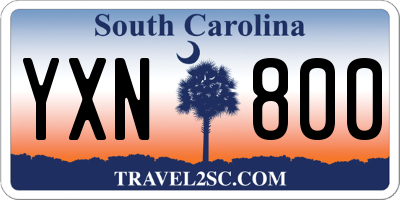 SC license plate YXN800