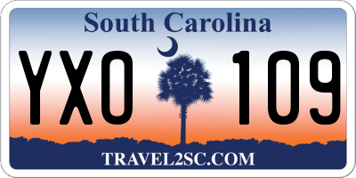 SC license plate YXO109
