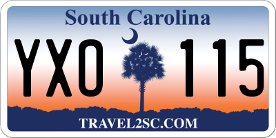 SC license plate YXO115
