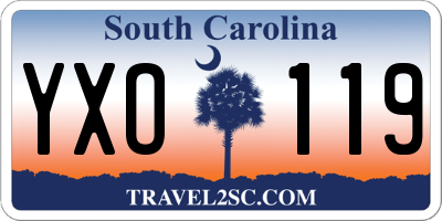SC license plate YXO119