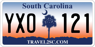 SC license plate YXO121