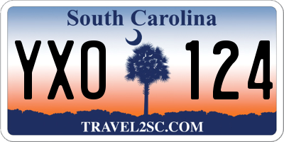 SC license plate YXO124
