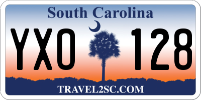 SC license plate YXO128