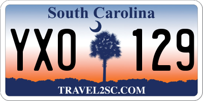 SC license plate YXO129