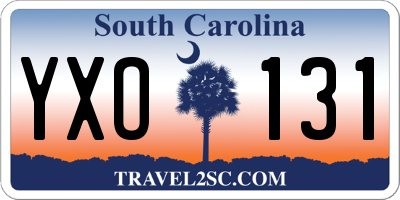 SC license plate YXO131