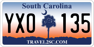 SC license plate YXO135