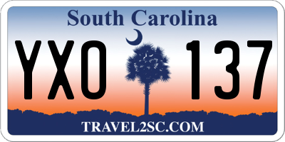 SC license plate YXO137