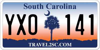 SC license plate YXO141