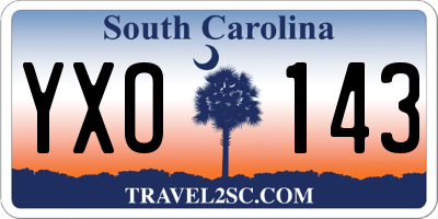 SC license plate YXO143