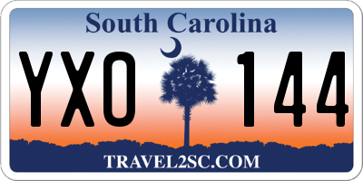 SC license plate YXO144