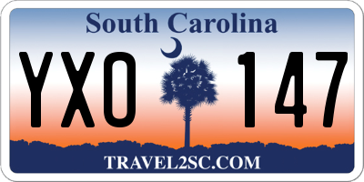 SC license plate YXO147