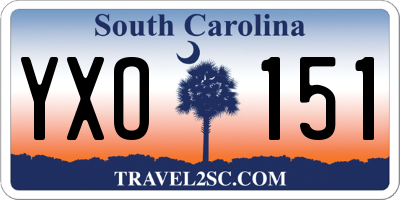 SC license plate YXO151