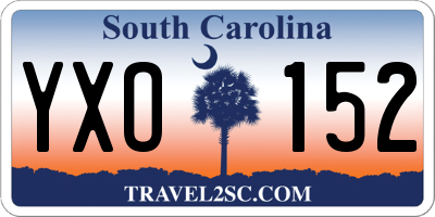 SC license plate YXO152