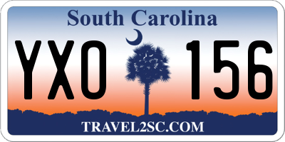 SC license plate YXO156