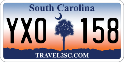 SC license plate YXO158