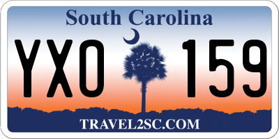 SC license plate YXO159