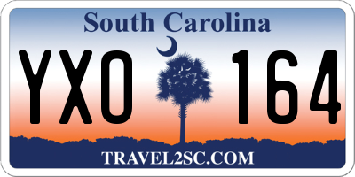 SC license plate YXO164