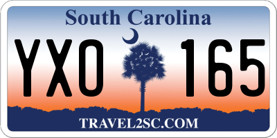 SC license plate YXO165