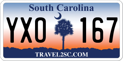 SC license plate YXO167