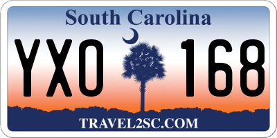 SC license plate YXO168