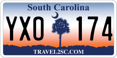 SC license plate YXO174