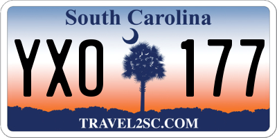 SC license plate YXO177