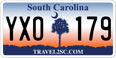 SC license plate YXO179