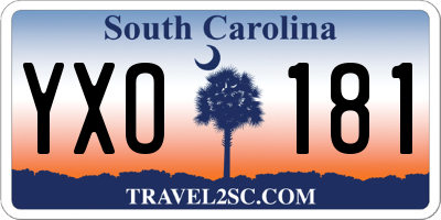 SC license plate YXO181