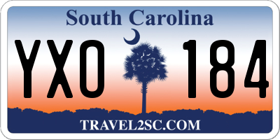 SC license plate YXO184