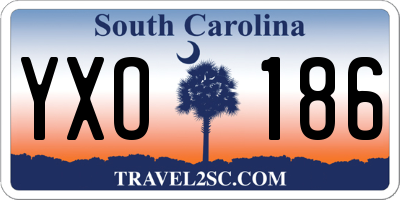 SC license plate YXO186