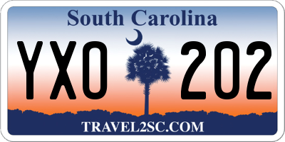 SC license plate YXO202
