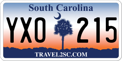 SC license plate YXO215