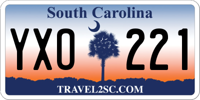 SC license plate YXO221