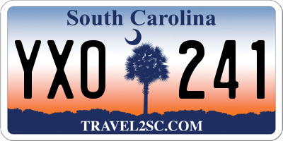SC license plate YXO241