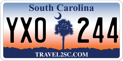 SC license plate YXO244