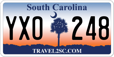 SC license plate YXO248