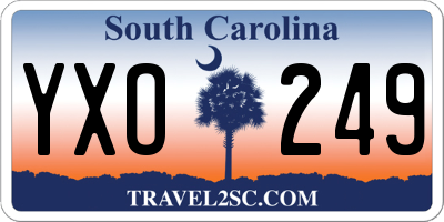 SC license plate YXO249