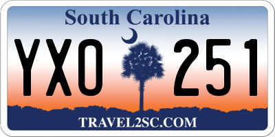 SC license plate YXO251