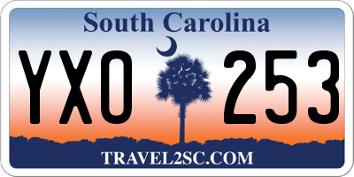 SC license plate YXO253