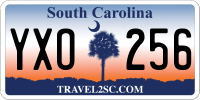 SC license plate YXO256