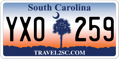 SC license plate YXO259
