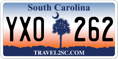 SC license plate YXO262